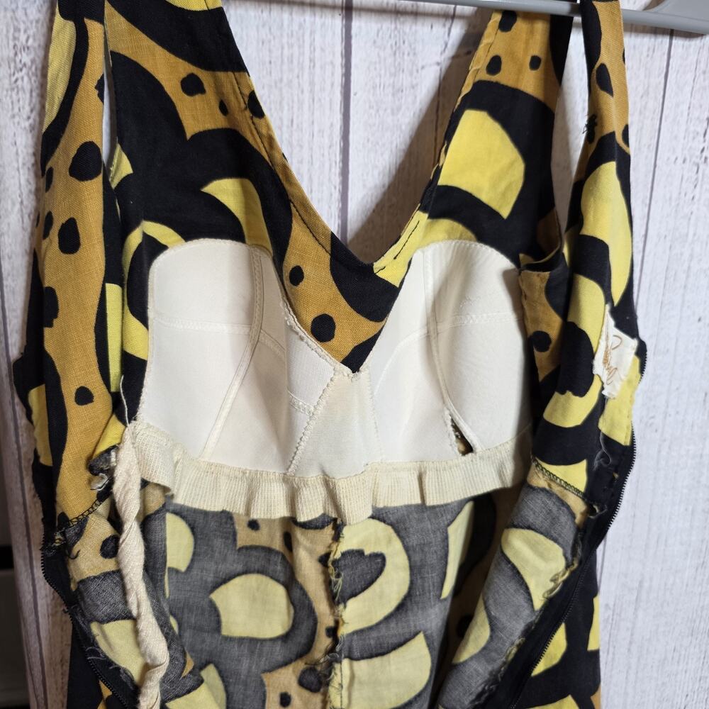 Vintage 60s Miss Elaine Mod Floral Wide Leg Jumpsuit ILGWU USA, sz Small - Picture 7 of 8